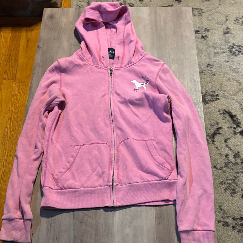 PINK Victoria's Secret  Pink Zip-Up Hoodie